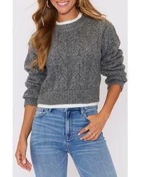 Vici Collection - Isla Layered Cable Knit Sweater - Lyst