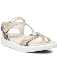 Ecco - Soft Three Strap Sandal - Lyst