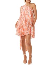 EVER NEW - Veronica Floral Pleated One-shoulder Shift Dress - Lyst