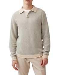 Rodd & Gunn - Marlin Cotton & Wool Blend Johnny Collar Sweater - Lyst