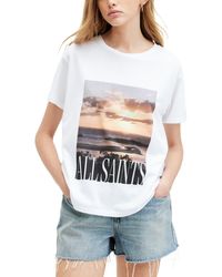 AllSaints - Dia Grace Logo Graphic T-shirt - Lyst