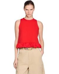 Sandro - Ruffle Top - Lyst