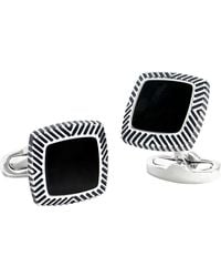 Link Up - Onyx Soft Square Cufflinks - Lyst
