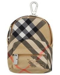 Burberry - Check Backpack Charm - Lyst