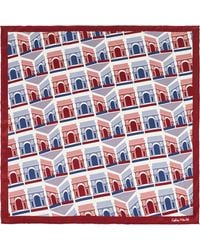 Lost Pattern - Square Arch Print Silk Bandana - Lyst