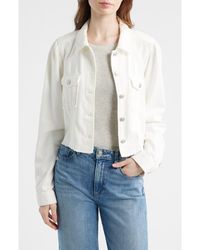 PAIGE - Pacey Crop Denim Jacket - Lyst