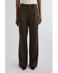 Isabel Marant - Lisetta Pinstripe Pleated Wide Leg Wool Blend Trousers - Lyst