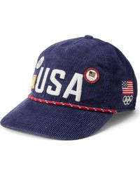 Polo Ralph Lauren - Vint Team Usa Corduroy Snapack Baseball Cap - Lyst