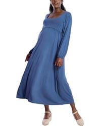Motherhood Maternity - Long Sleeve Empire Waist Maxi Dress - Lyst