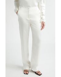TOTEME - Easy Raw Edge Straight Leg Pants - Lyst