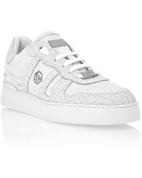 Philipp Plein - Nubuck Low Top Sneakers Cocco - Lyst