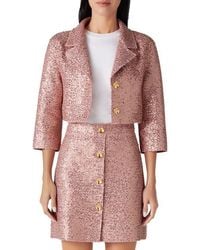 St. John - Sequin Knit Crop Jacket - Lyst