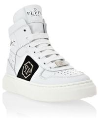 Philipp Plein - Leather Hi-Top Sneakers Hexagon And Limited Edition Print Boy - Lyst