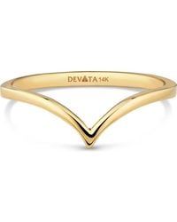 DEVATA - Chevron Ring - Lyst