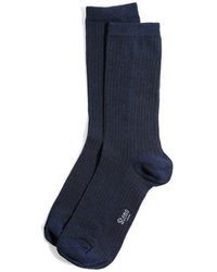 Stems - Cotton & Cashmere Blend Crew Socks - Lyst