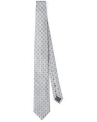 Brunello Cucinelli - Silk Tie With Pattern - Lyst