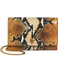 McQueen - Small Skull Python Print Leather Shoulder Bag - Lyst