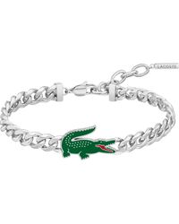 Lacoste - Arthor Crocodile Pendant Bracelet - Lyst
