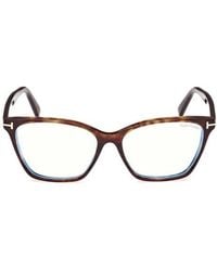 Tom Ford - 56Mm Cat Eye Light Blocking Optical Glasses - Lyst