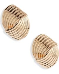 Open Edit - Textured Stud Earrings - Lyst