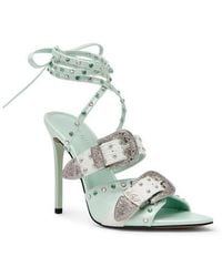 Steve Madden - Saddle Embellished Ankle Strap Sandal - Lyst