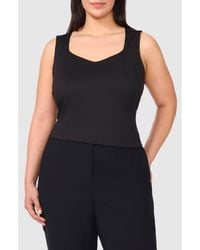Halogen® - Sleeveless Sweetheart Neck Knit Shell - Lyst
