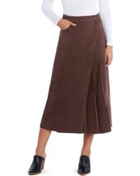 Wash Lab Denim - Delphine Side Pleat Denim Maxi Skirt - Lyst