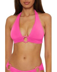 Becca - Marble Canyon Ring Halter Bikini Top - Lyst