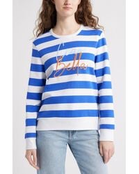 Caslon - Stripe Embroidered Graphic Sweatshirt - Lyst