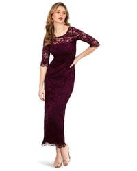 Alie Street London - Lila 3/4 Sleeve Lace Maxi Gown - Lyst