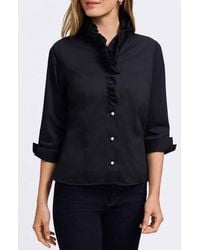 Foxcroft - Edith Ruffle Button-Up Shirt - Lyst