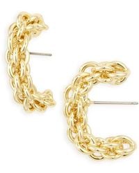DEMARSON - Dylan Huggie Hoop Earrings - Lyst