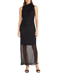 DONNA MORGAN FOR MAGGY - Sleeveless Mesh Midi Dress - Lyst