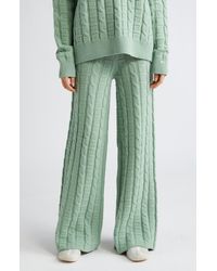 Acne Studios - Kong Face Logo Cable Knit Wool Blend Sweater Pants - Lyst