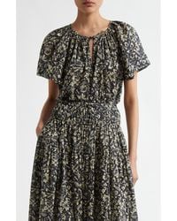 Ulla Johnson - Sena Flutter Sleeve Cotton Blend Top - Lyst