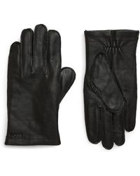 boss leather gloves mens