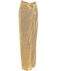 Michael Kors - Hand Embroidered Sequin Stretch Jersey Pareo Skirt - Lyst