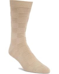 Nordstrom - Textured Check Viscose Blend Socks - Lyst