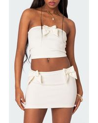 Edikted - Gabriella Bow Crop Tube Top - Lyst