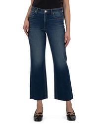 Kut From The Kloth - Kelsey High Waist Raw Hem Ankle Kick Flare Jeans - Lyst