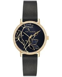 Ted Baker - Floral Leather Strap Watch, 36Mm - Lyst