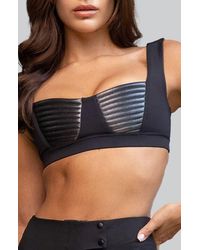 Heroine Sport - Nova Metallic Inset Sports Bra - Lyst