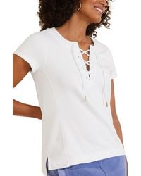 Tommy Bahama - Sunray Cotton Lace-up Top - Lyst