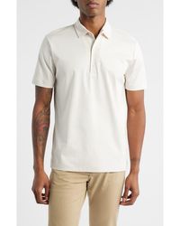Aurélien - Aur1 Solid Cotton Polo - Lyst