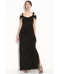 Alex Evenings - Cold Shoulder Ruffle Gown - Lyst