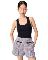Maje - Tweed Shorts With Contrasting Trim - Lyst