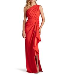 Tadashi Shoji - Lena Waterfall Drape Gown - Lyst