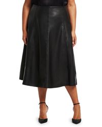 Estelle - Ashdown Faux Leather A-line Skirt - Lyst