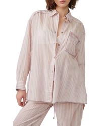 Free People - Sleep Mode Cotton Pajama Top - Lyst