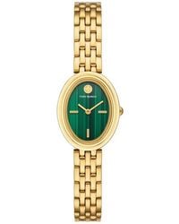 Tory Burch - The Oval Malachite Bracelet Watch, 22Mm X 28Mm - Lyst
